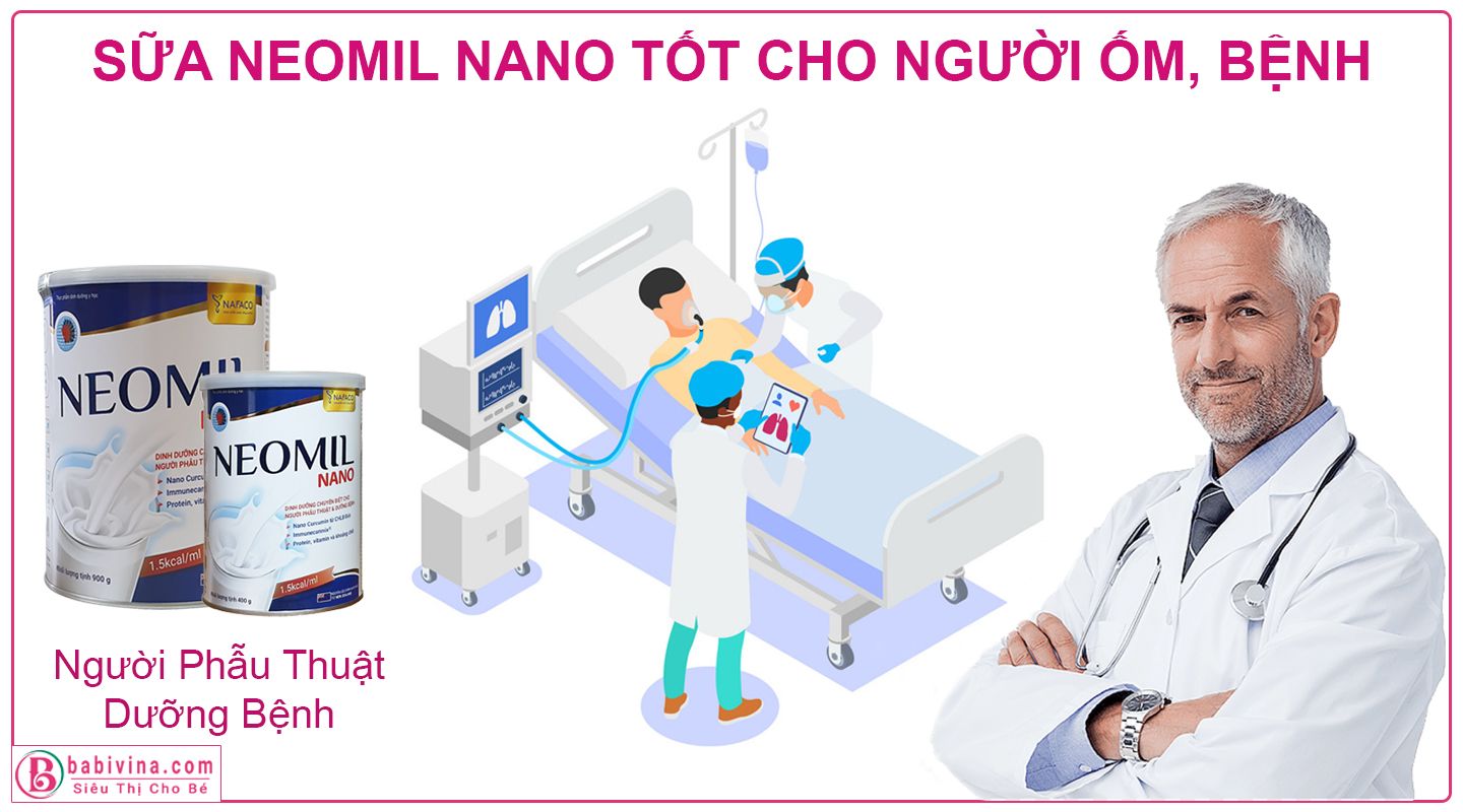 Sữa Neomil Nano 900g Rất Tốt Cho Người Ốm Bệnh, Phẫu Thuật