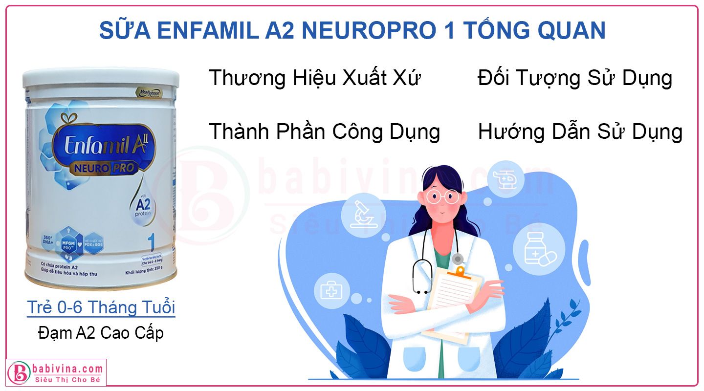 Sữa Enfamil A2 NeuroPro 1 350g Đánh Giá, Review Tổng Quan