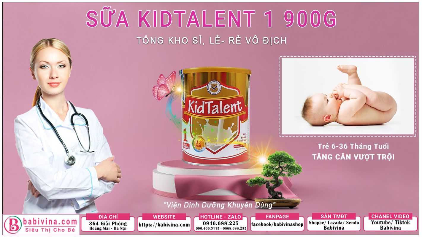 Sữa Kidtalent 1 900g Chính Hãng, Giá Rẻ Tại Babivina