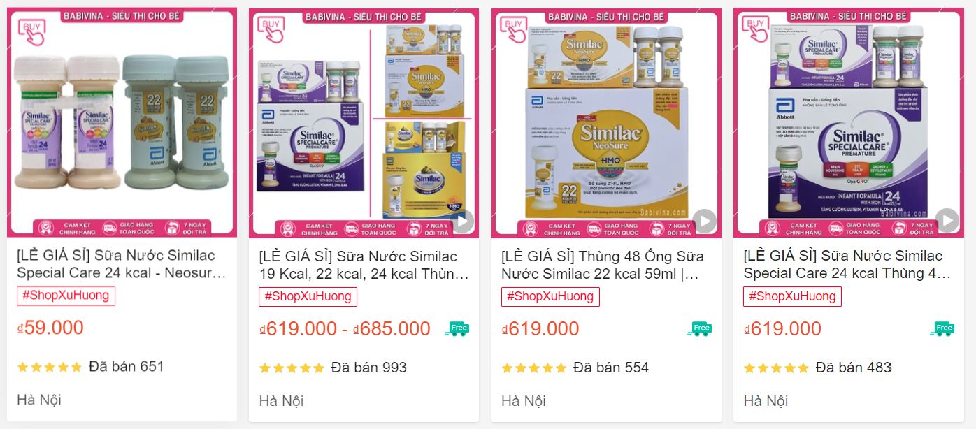 Hơn 4500+ Thùng Sữa Non Similac Dạng Nước Đã Bán Tại Babivina