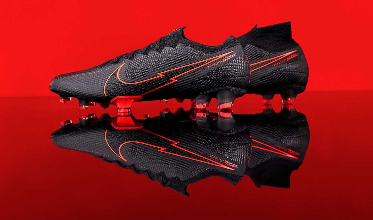 Nike trình làng phối màu mới “Black/Chile Red” của Mercurial, Phantom GT và Tiempo