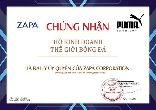 Giấy chứng nhận PUMA