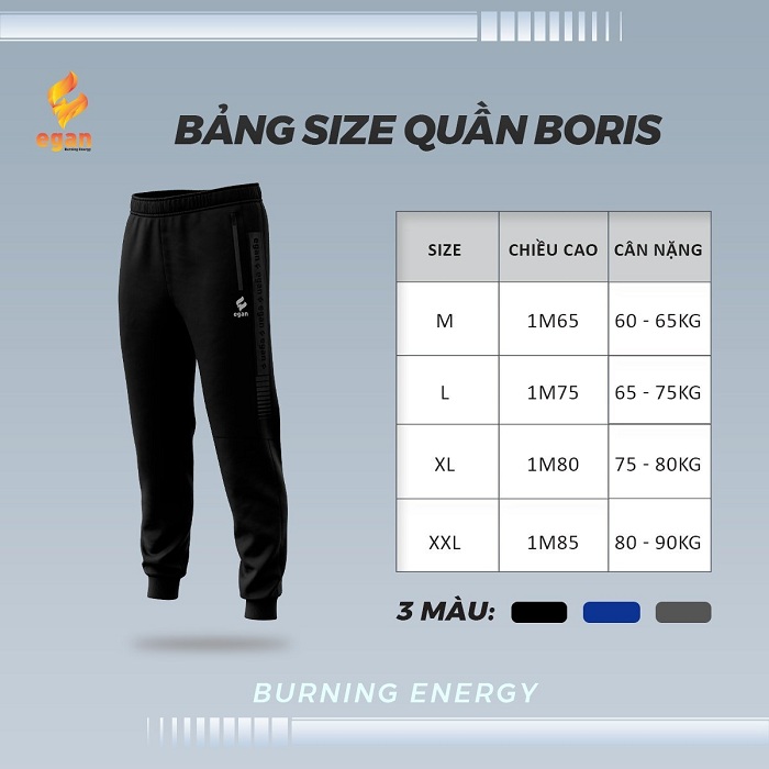 [Mua Bộ Egan tặng 1 áo bó AKKA/mã Egan1] Quần Dài Egan Boris Xanh DươngQuần Dài Egan Boris Xanh Dương