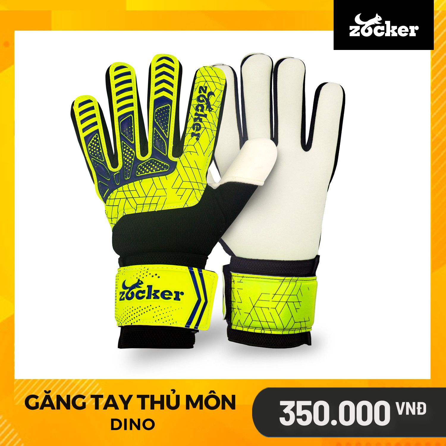 Găng tay Zocker Gloves Dino - Vàng