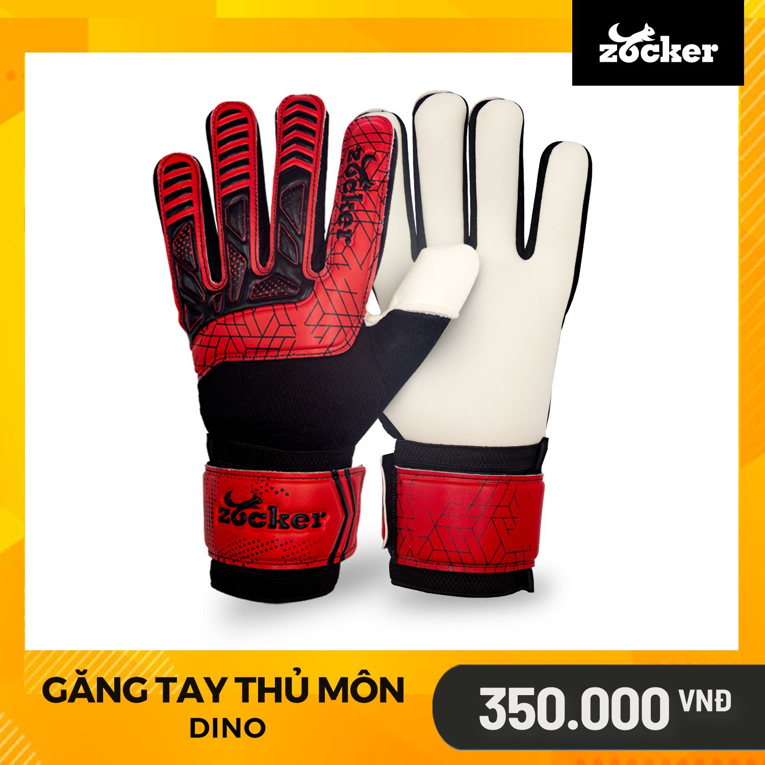 Găng tay Zocker Gloves Dino - Đỏ