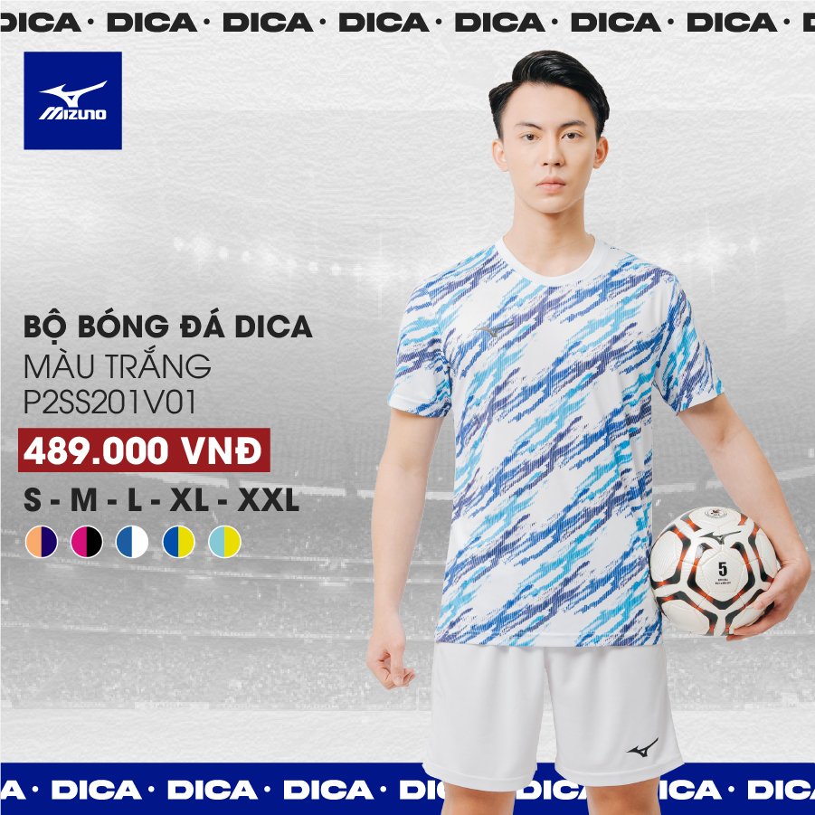 Bộ bóng đá Mizuno DICA P2SS201V01 - Trắng