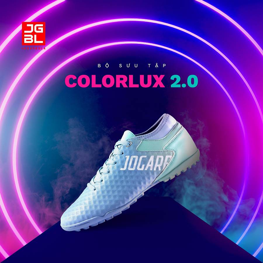 Giày bóng đá Jogarbola Colorlux 9020 TF - Xanh lơ