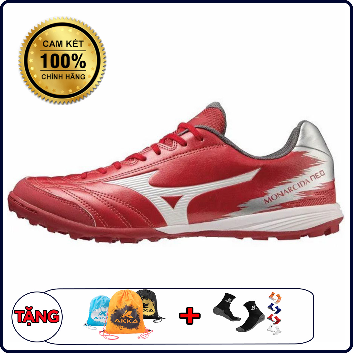 Mizuno Monarcida+Mizuno Monar Neo Sala Pro TF Đỏ/Trắng - Q1GB222160+37915831