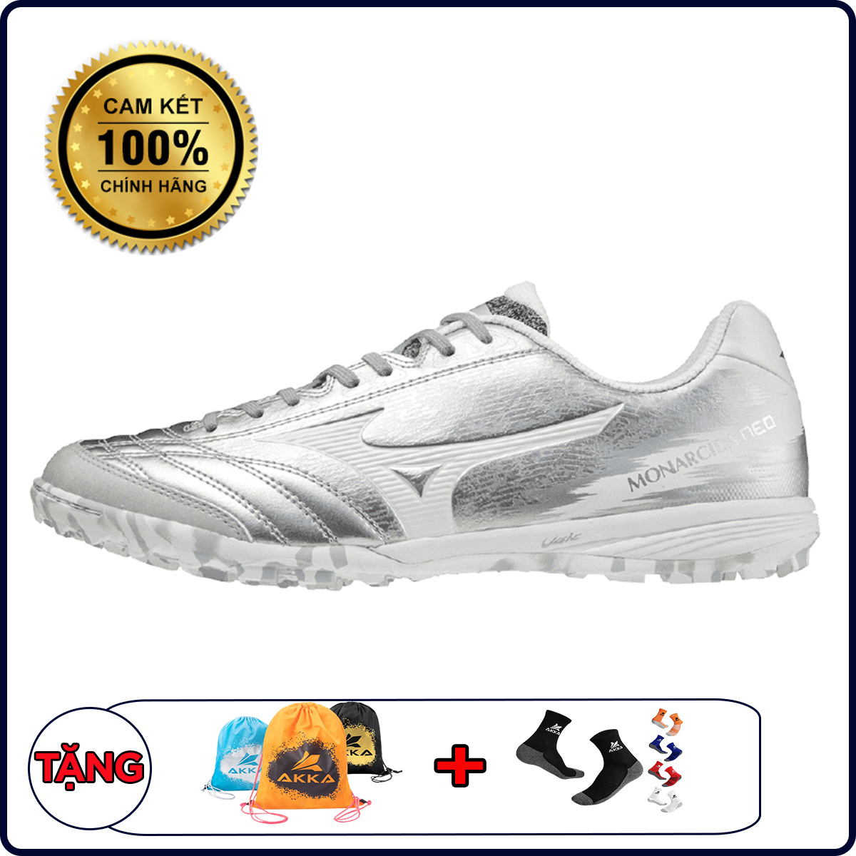 Mizuno Monarcida+Giày đá bóng Mizuno Monarcida Neo Sala Pro TF - Bạc/Trắng - Q1GB212103+35976738