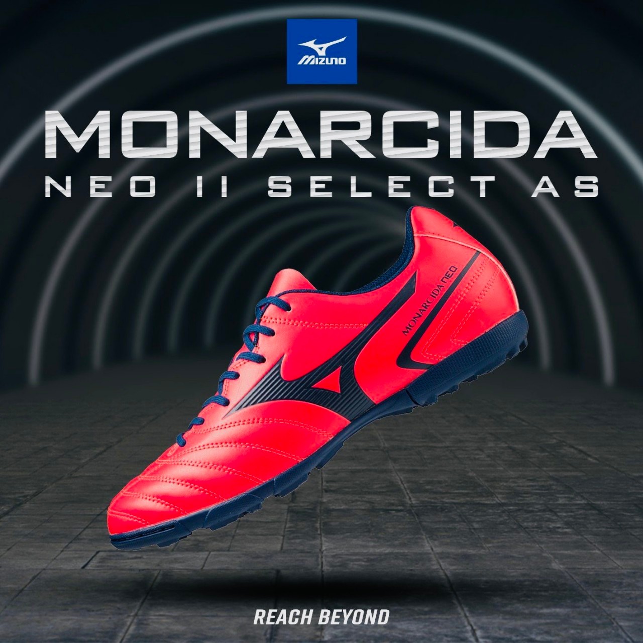 Mizuno Monar Neo II Select AS - Đỏ/Xanh than P1GD232553