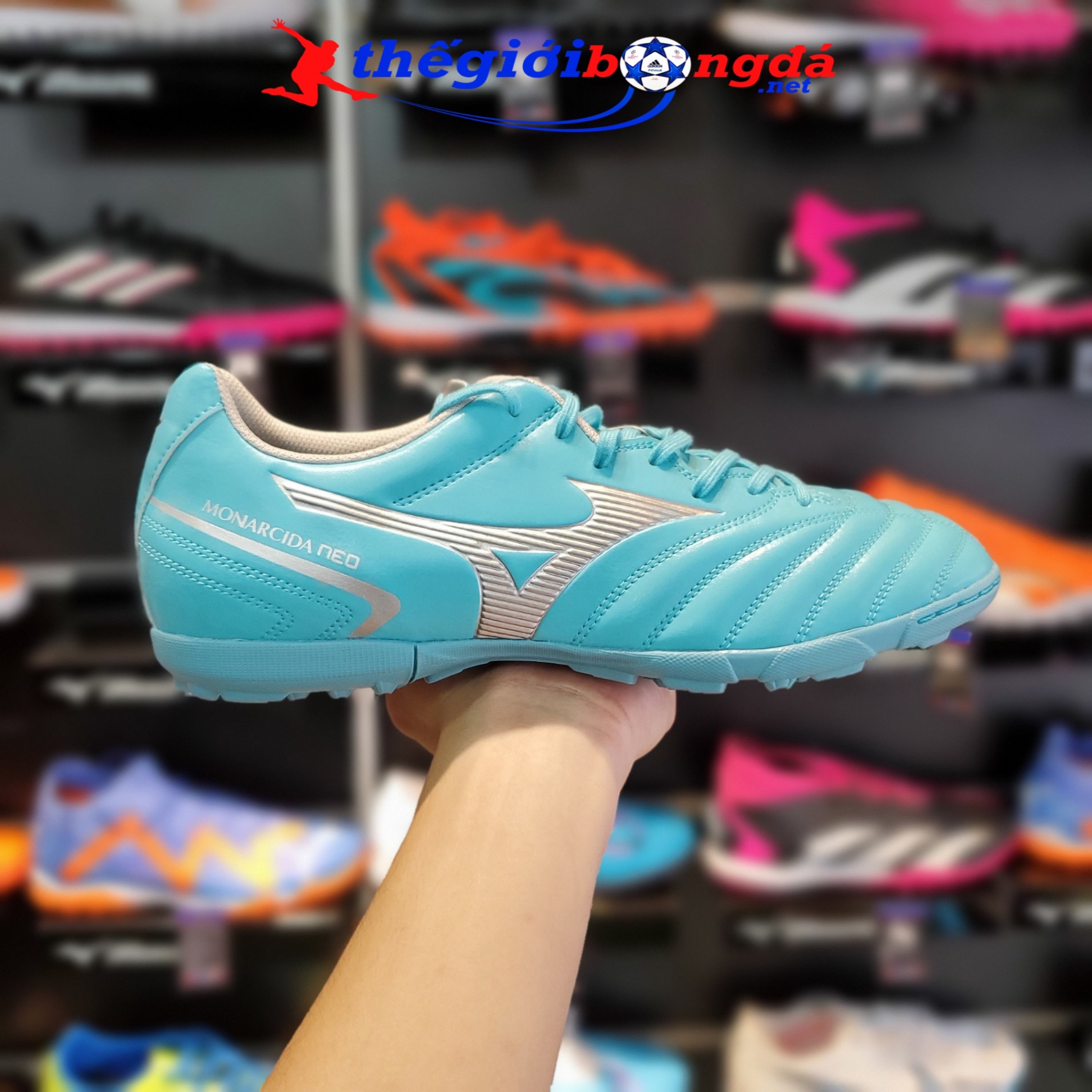 Mizuno Monar Neo II Select AS (Neo 2) -Xanh ngọc/xám   P1GD232525