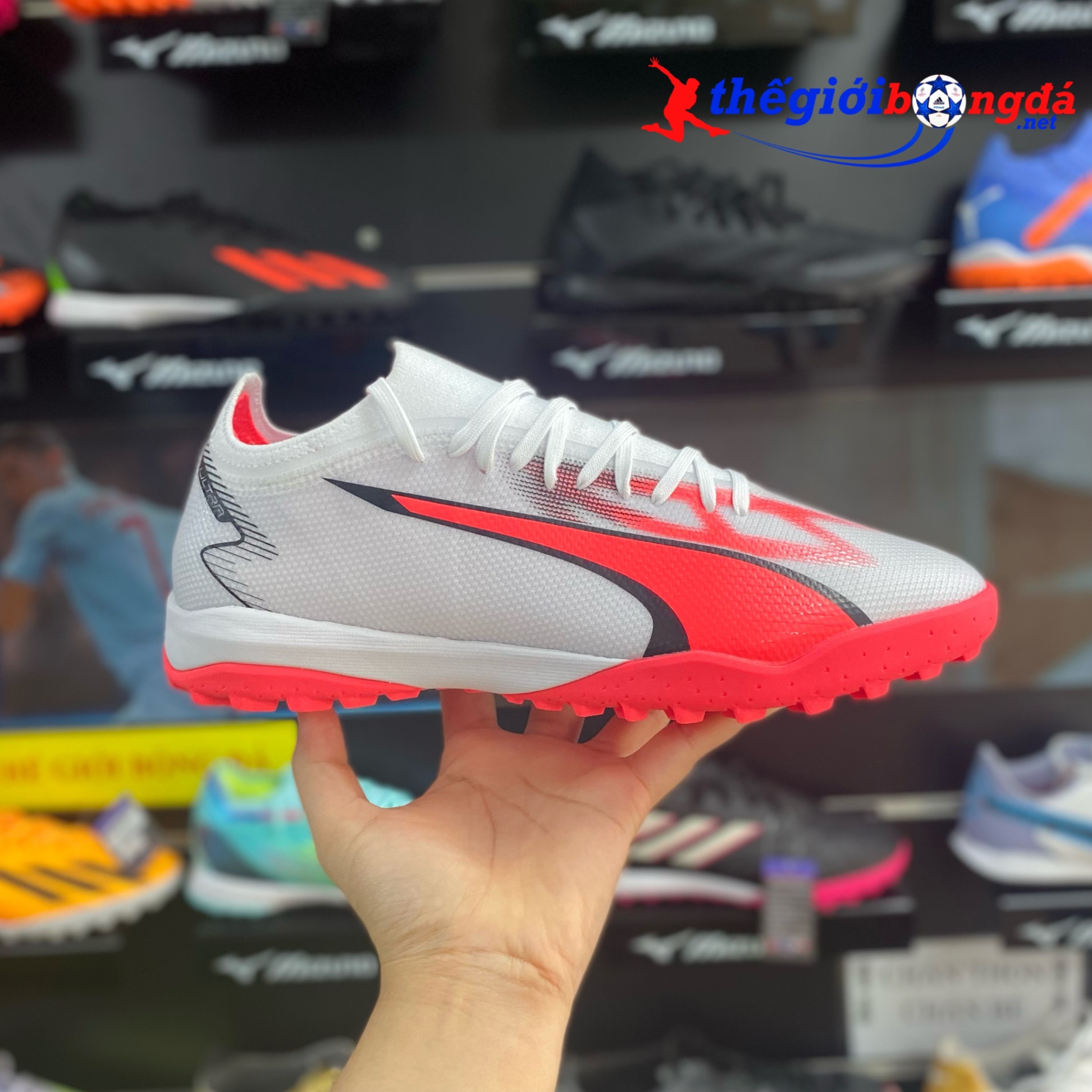 Puma Ultra Match TT Trắng/Đỏ 107521-01