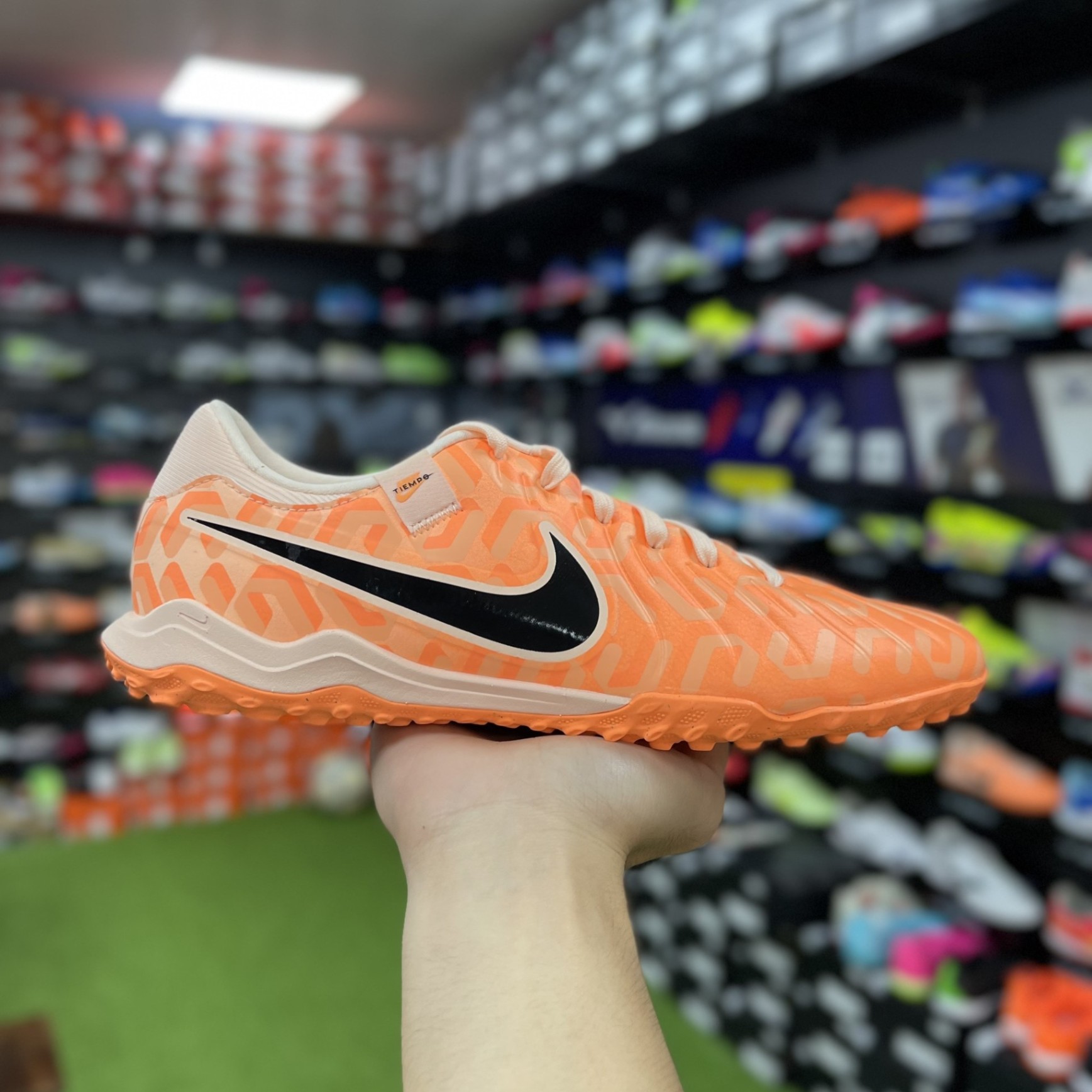 Nike Tiempo 10 Academy TF - Trắng/Cam - DZ3178-800