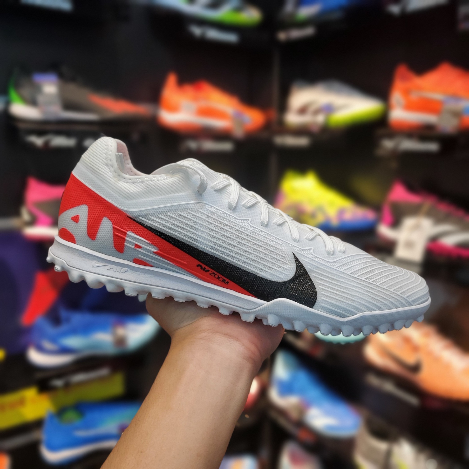 Nike Mercurial Vapor 15 Pro TF - DJ5605-600 - Trắng/Đỏ