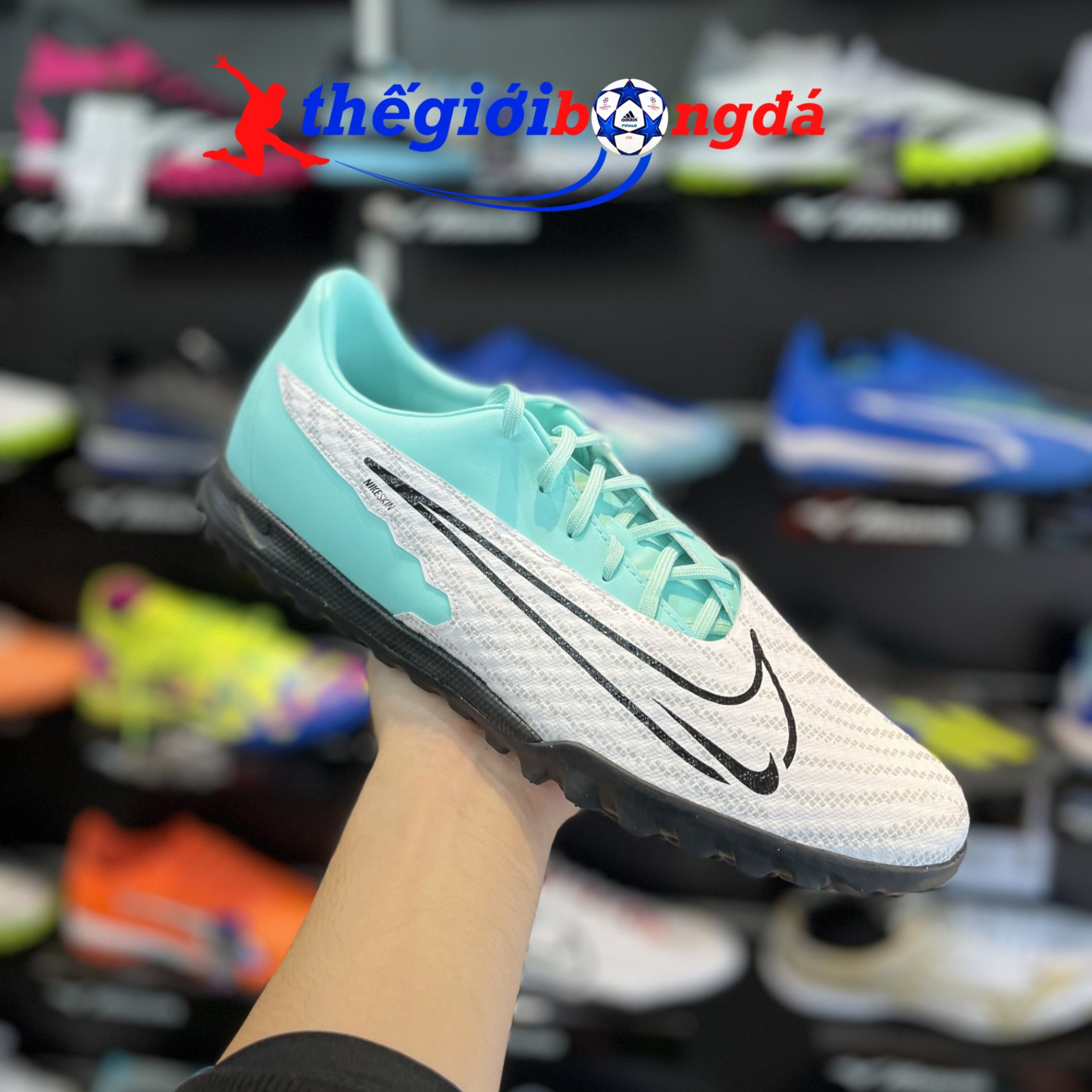 Nike Phantom GX Academy TF - Trắng/Xanh ngọc DD9477 300