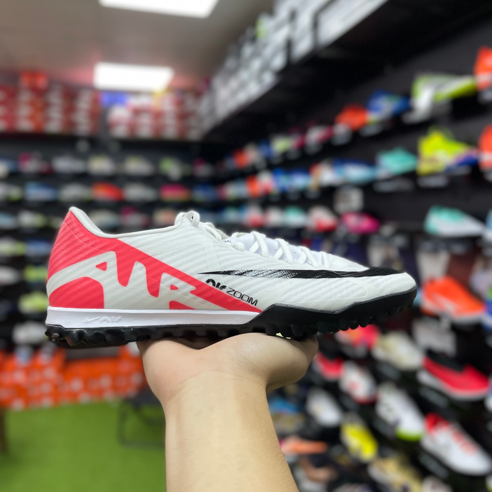 Nike Mercurial  Vapor 15 Academy TF - Trắng/Đỏ - DJ5635-600