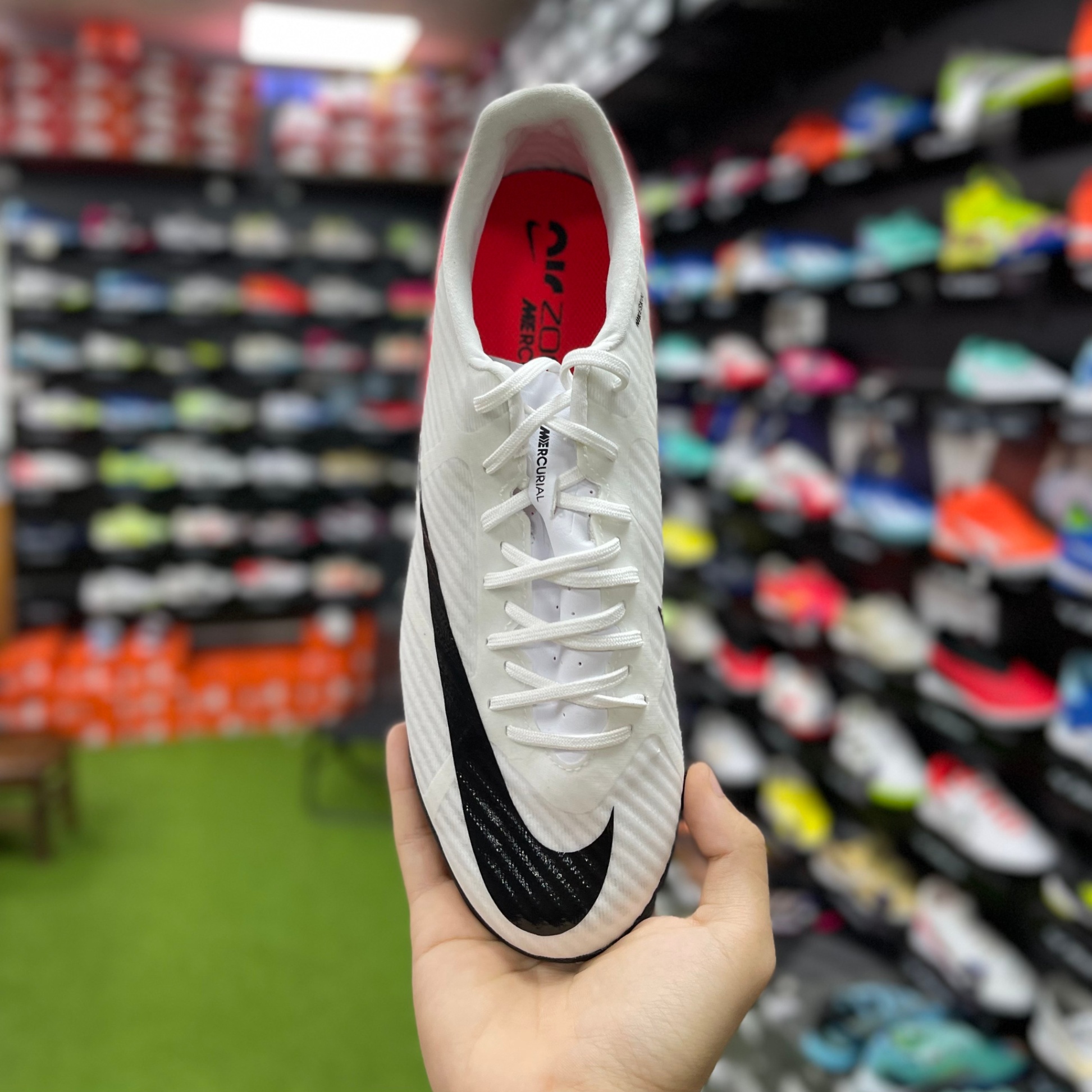 Nike Mercurial  Vapor 15 Academy TF - Trắng/Đỏ - DJ5635-600