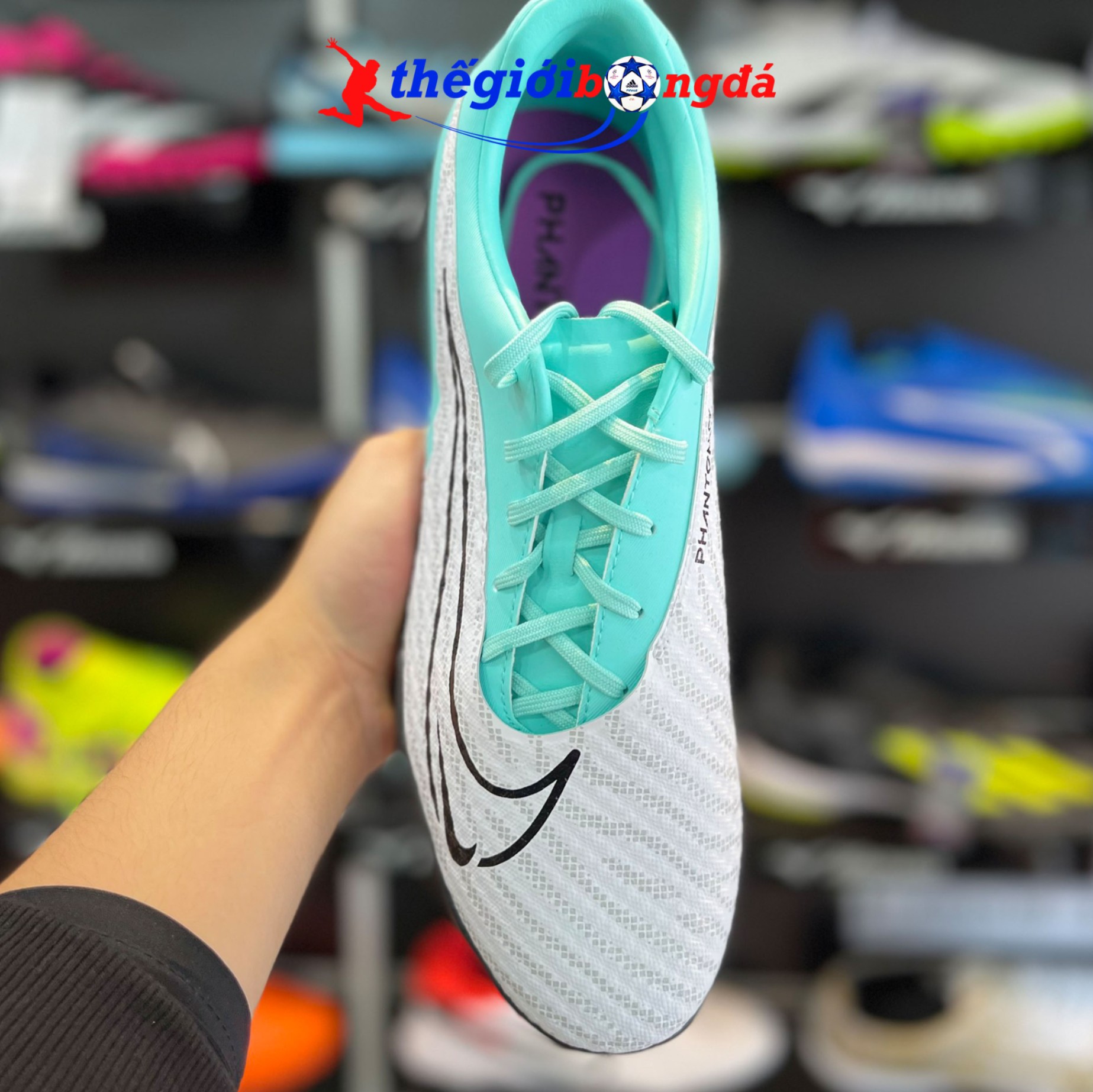 Nike Phantom GX Academy TF - Trắng/Xanh ngọc DD9477 300