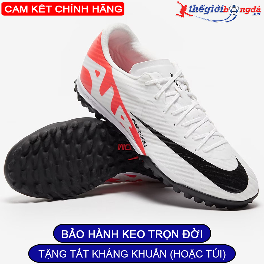 Nike Mercurial  Vapor 15 Academy TF - Trắng/Đỏ - DJ5635-600