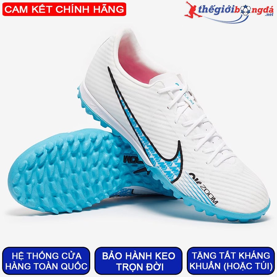 Nike Mercurial Vapor 15 Academy TF - Trắng/Xanh DJ5635-146