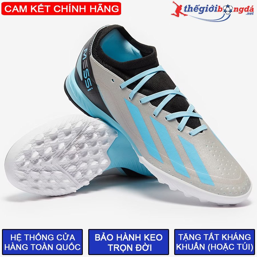 Adidas X Crazyfast.3 Messi TF - Xám/Xanh - IE4074