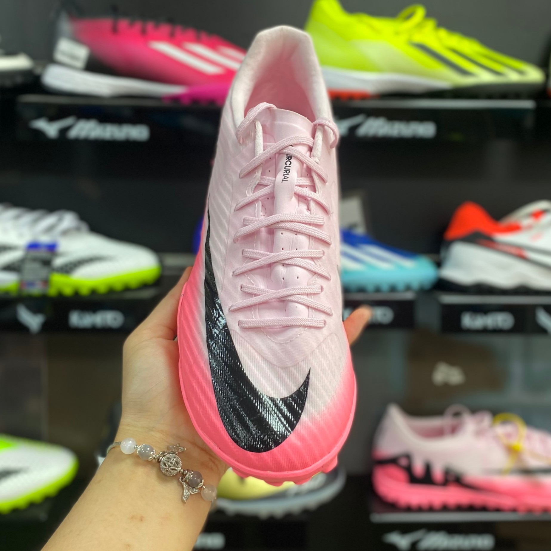 Nike Mercurial Vapor 15 TF - DJ5635-601 - Hồng/Đen