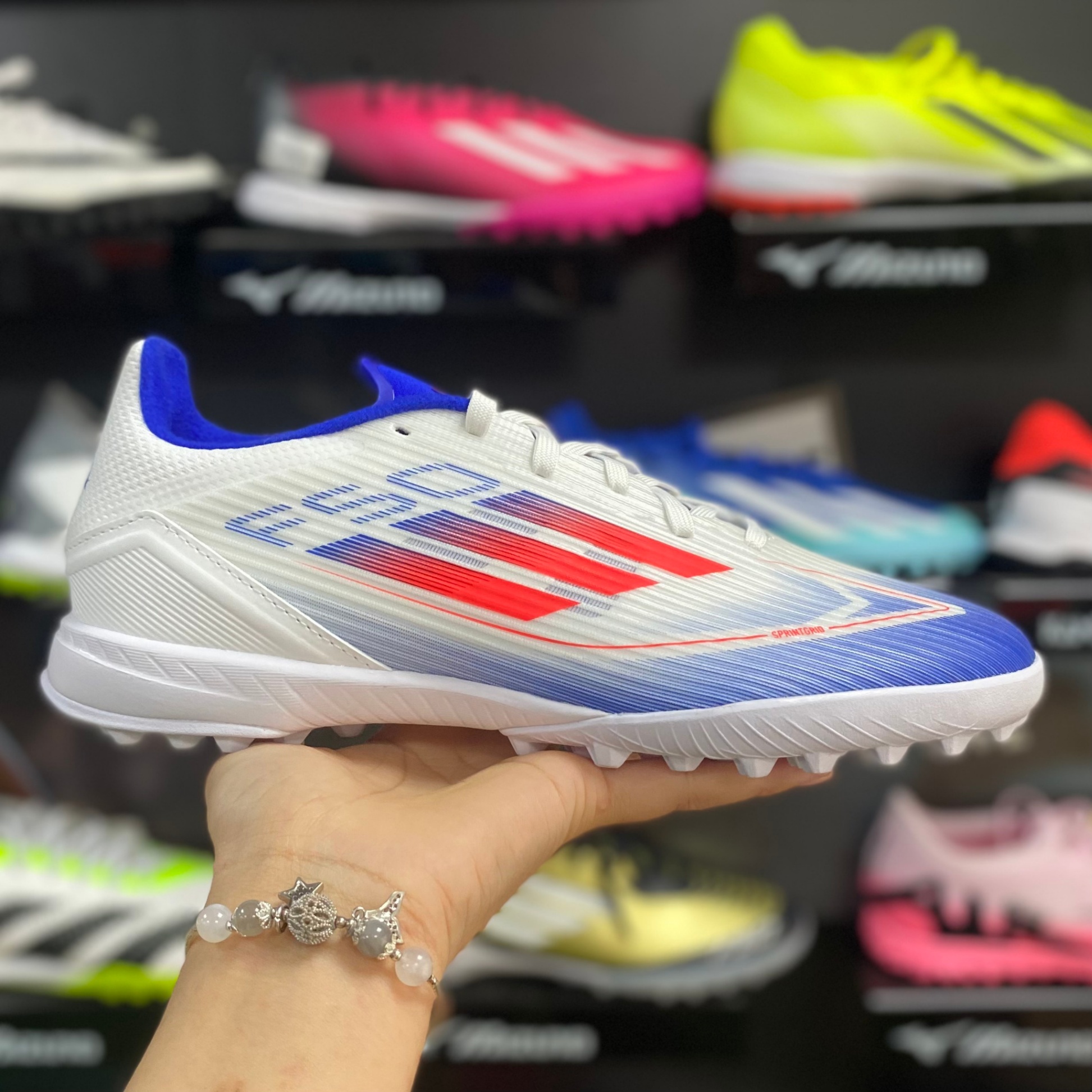 Adidas F50 League TF - Trắng/Xanh - IF1343