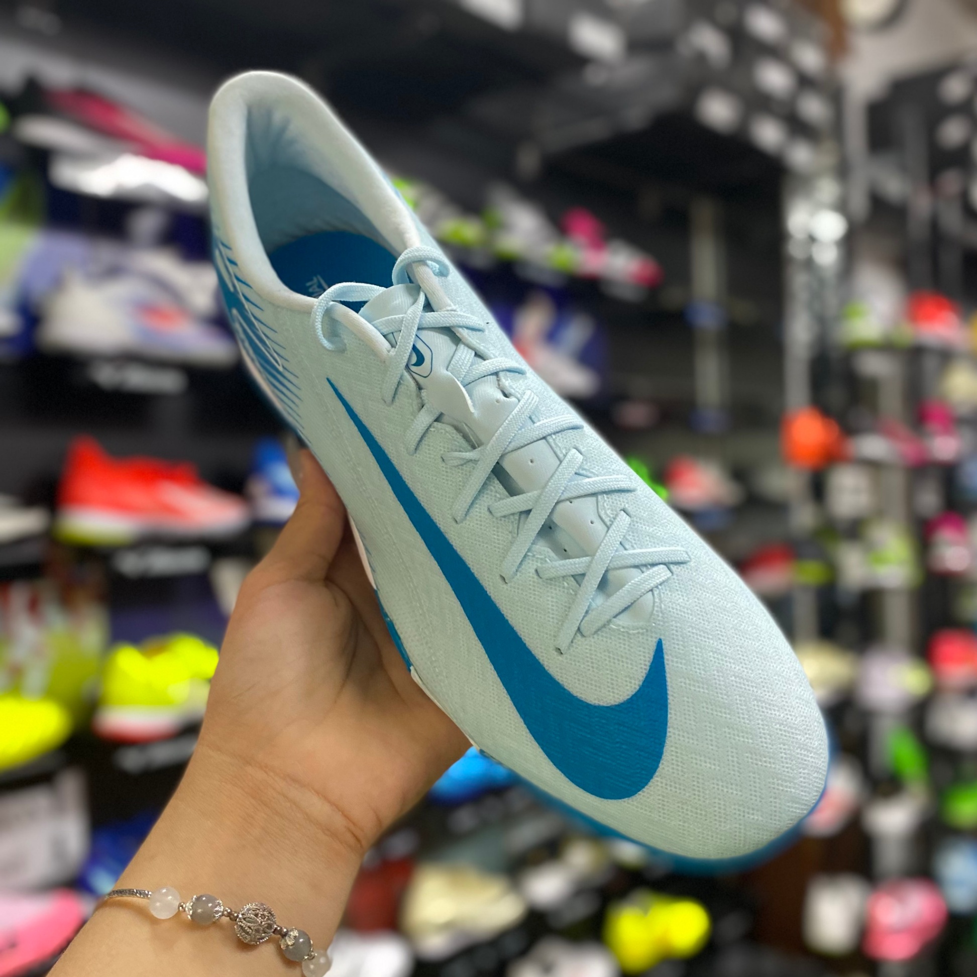 Nike Mercurial Vapor 16 Academy TF - Trắng/Xanh - FQ8449-400