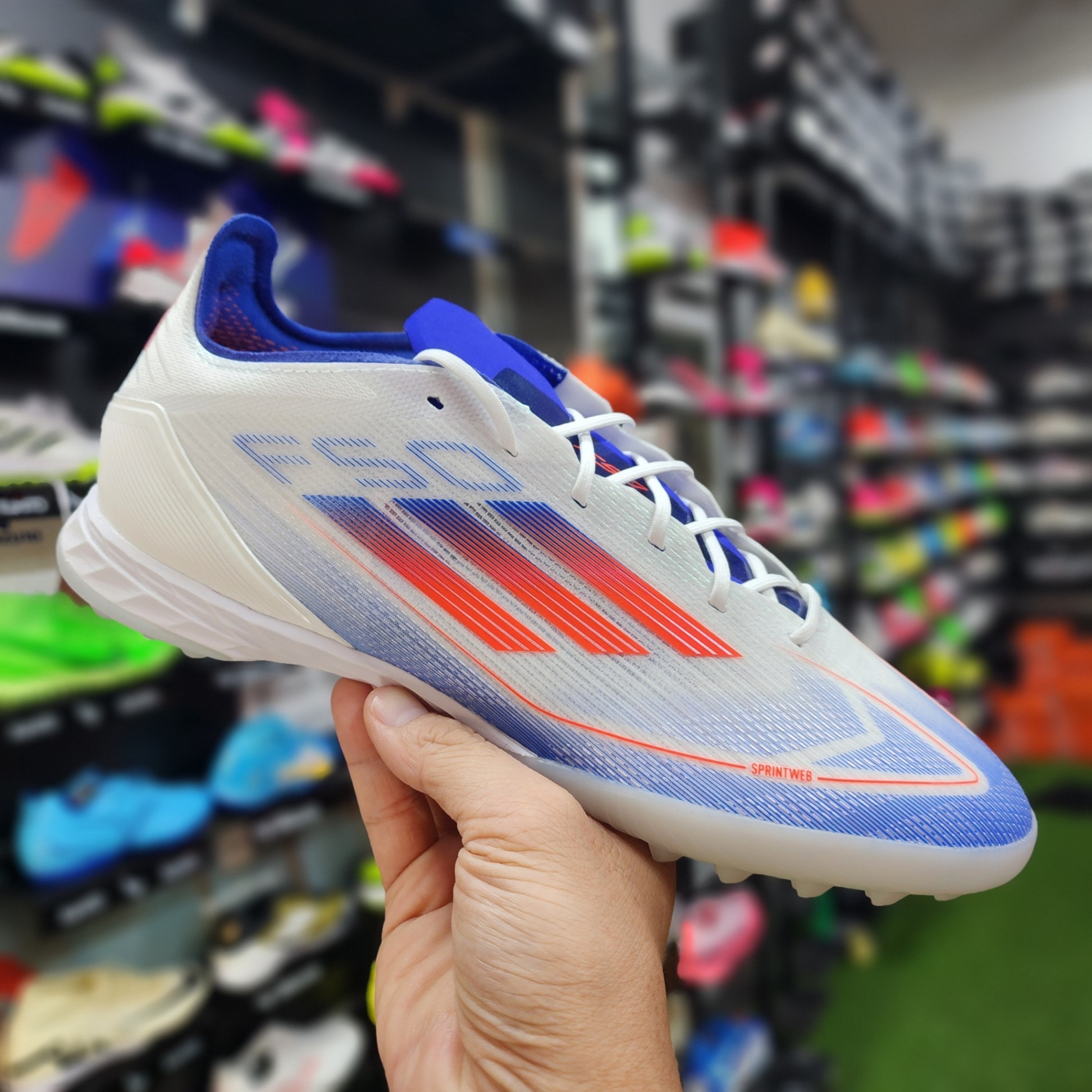 Adidas F50 Pro TF - Trắng/Xanh - IF1323