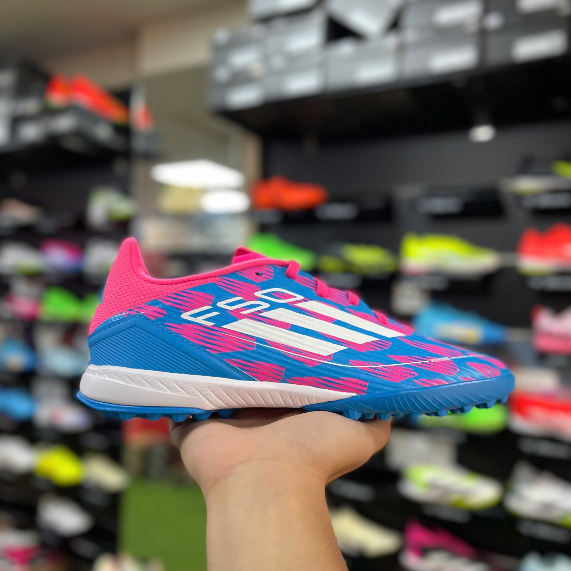 Adidas F50 League TF - Xanh/Hồng - IF1336