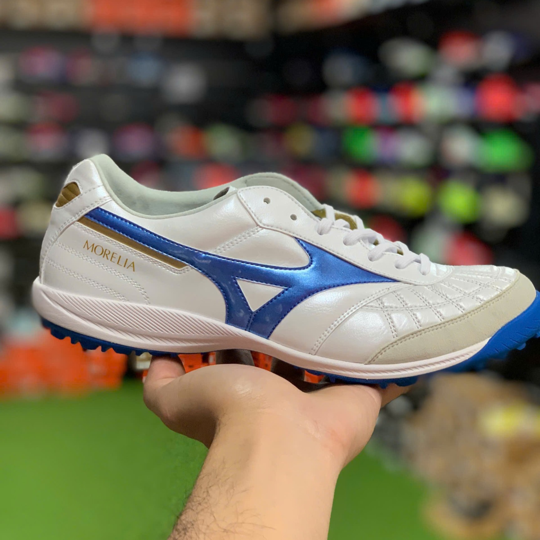 Mizuno Morelia Sala Made in Japan - Trắng/Xanh - Q1GB241125