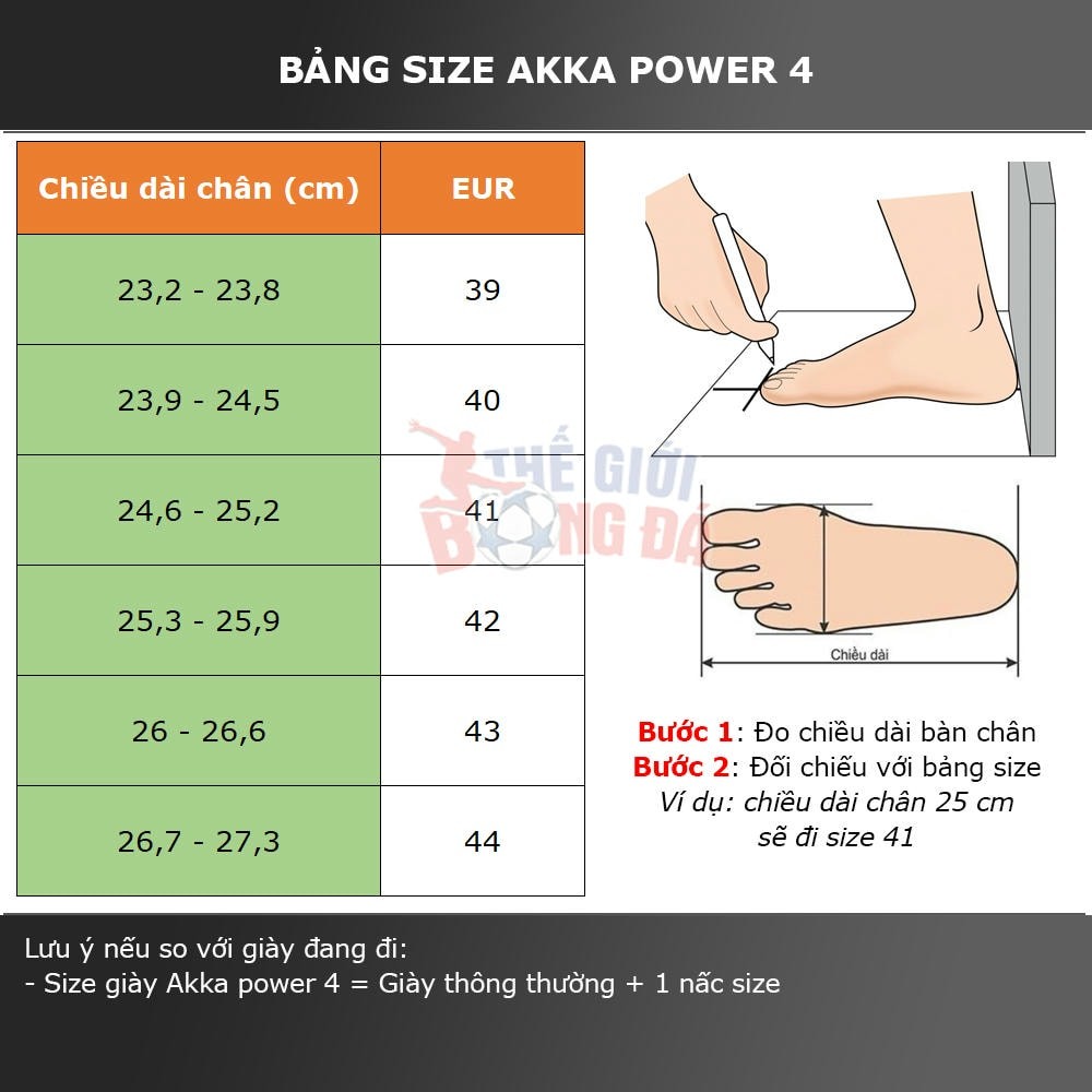 Giày đá bóng AKKA Power 4 - Xanh trời nhạt