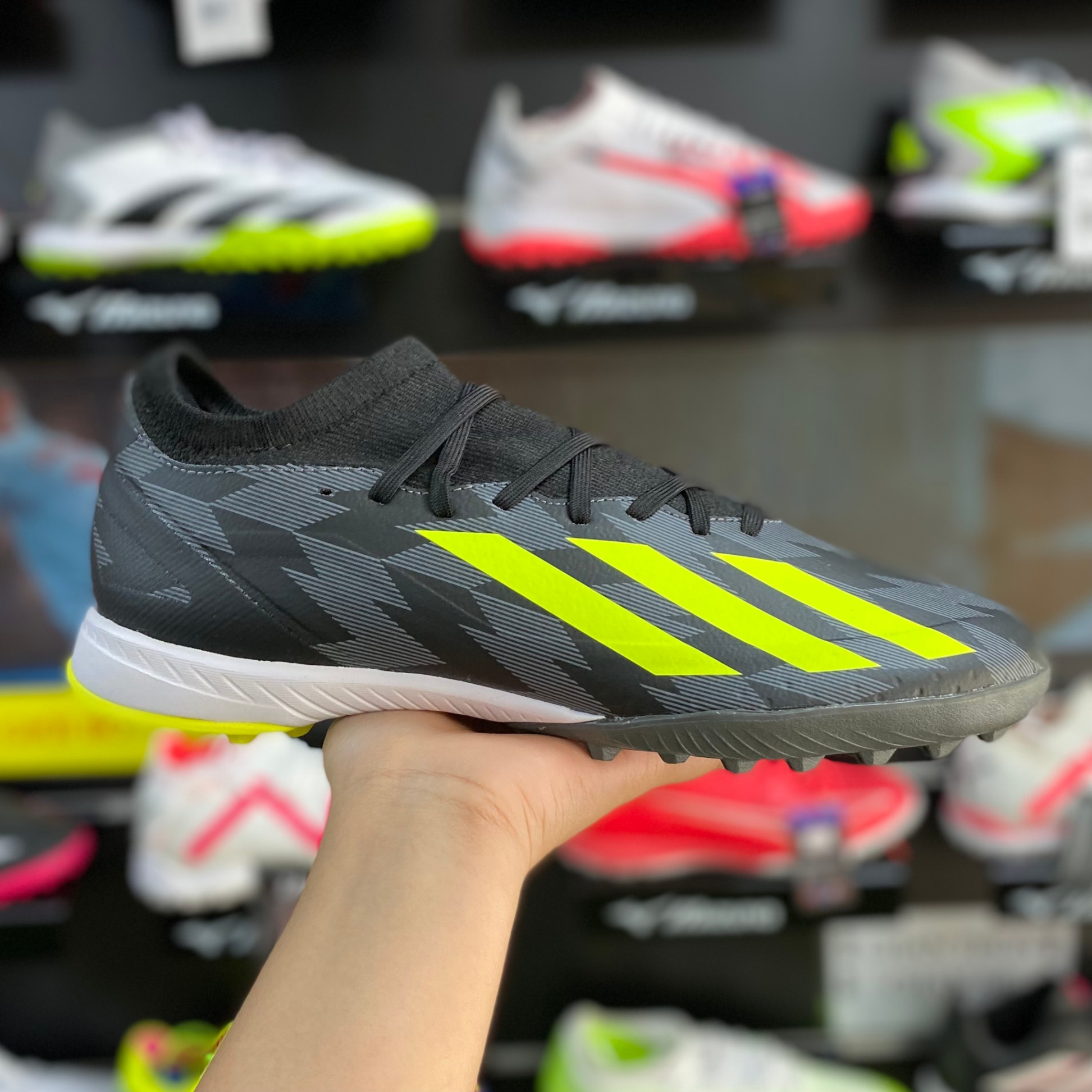  Adidas X CrazyFast INJ.3 TF ĐenXanh neon - IG0767 1