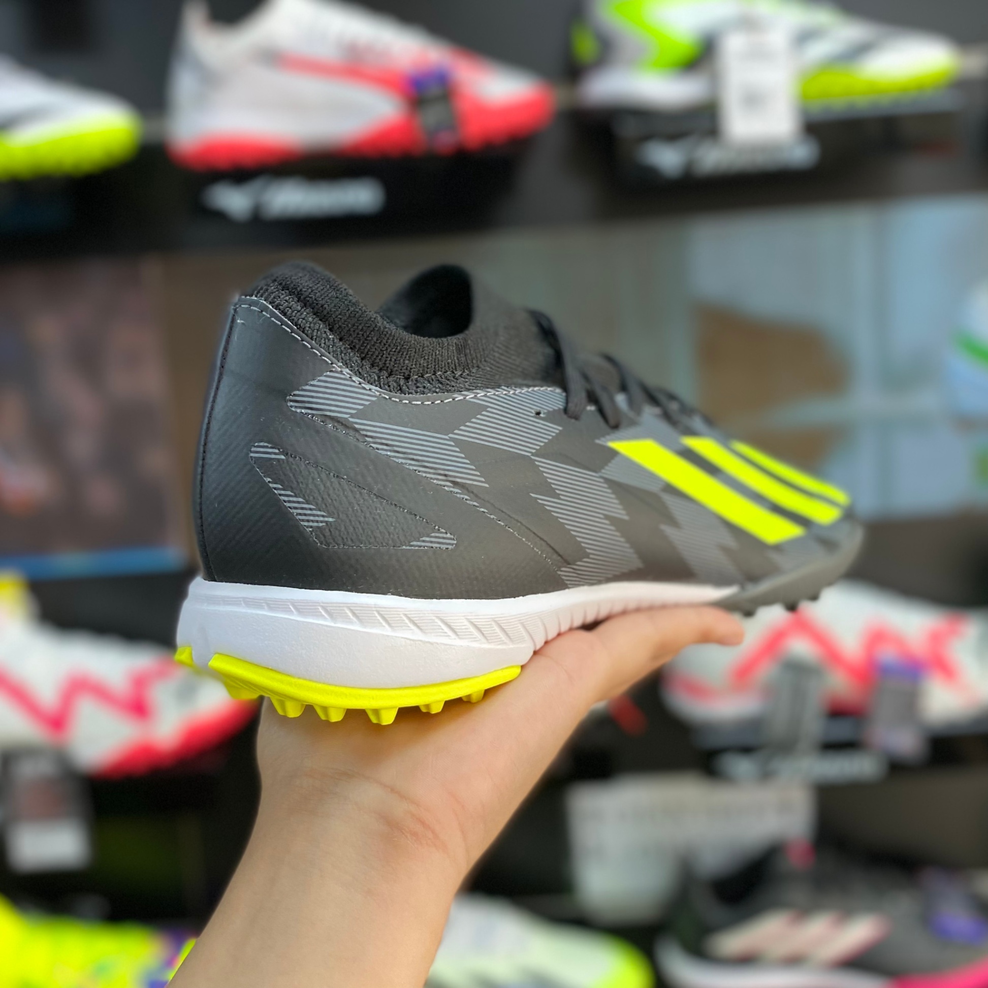 Gót giày Adidas X CrazyFast INJ.3 TF ĐenXanh neon - IG0767