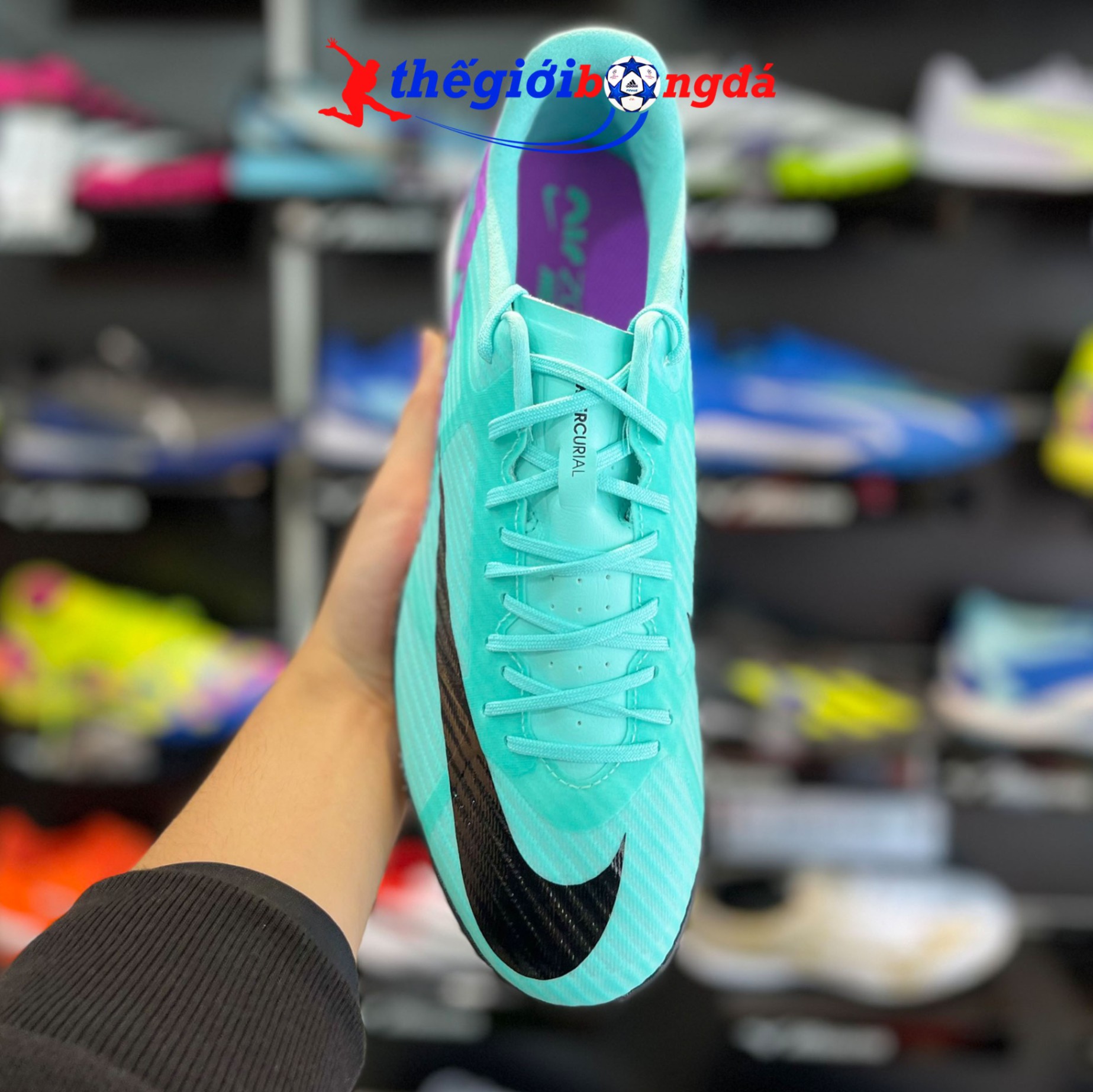 Upper Nike Mercurial Vapor 15 Academy TF - Xanh/Tím DJ5635-300