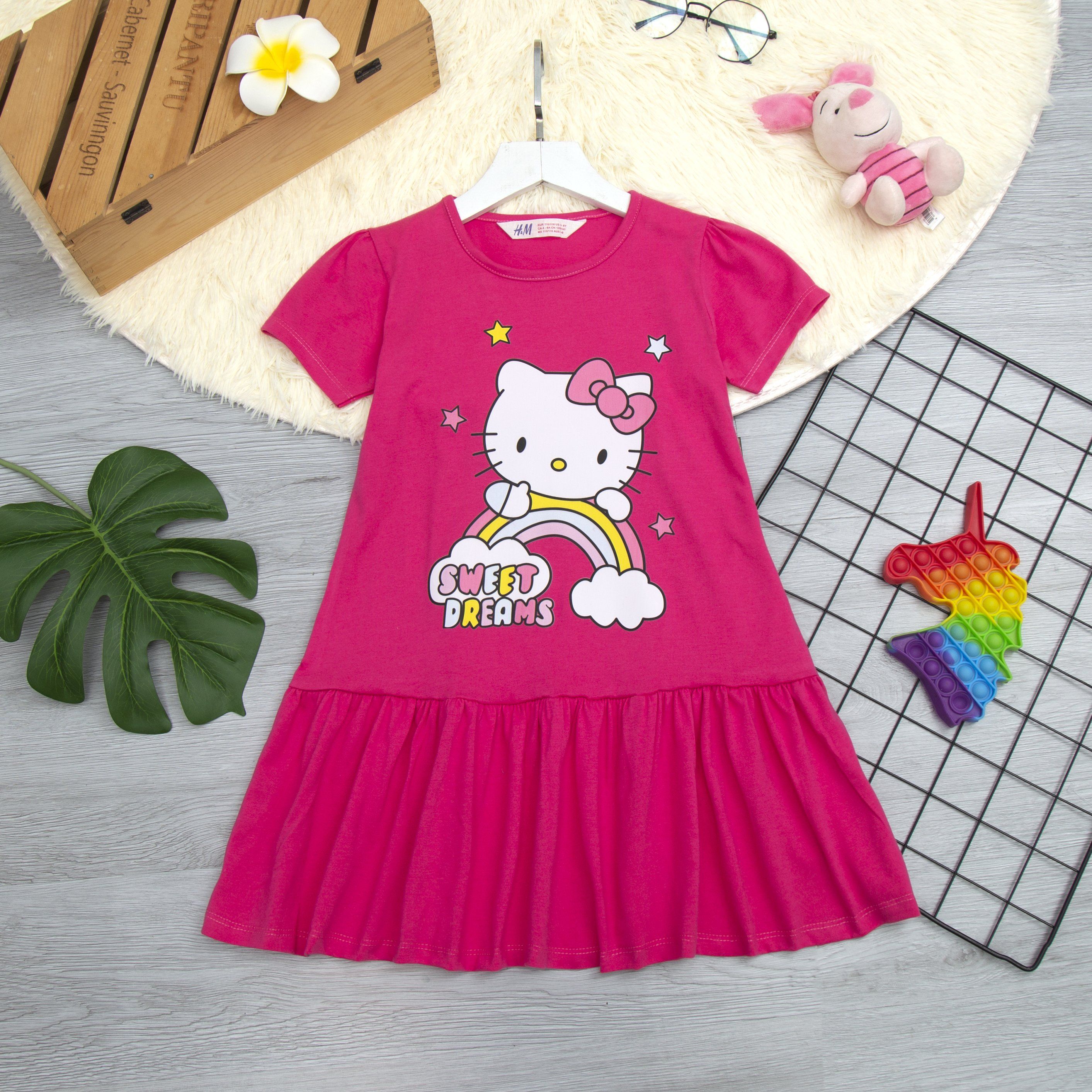 váy hồng đậm kitty