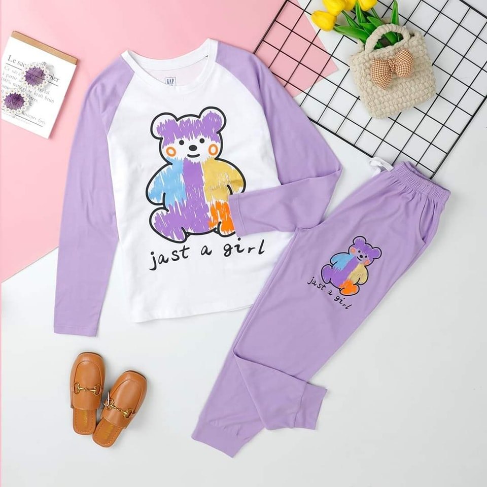 BỘ TD BÉ GÁI TÍM GẤU