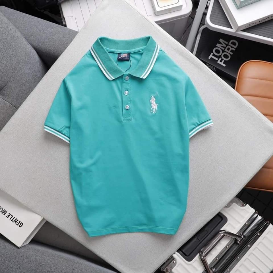 ÁO POLO BÉ TRAI XANH NGỌC