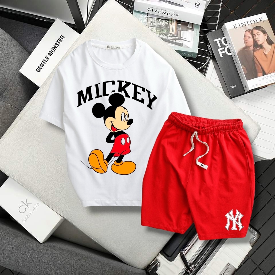 BỘ CAO CẤP TRẮNG MICKEY BÉ TRAI