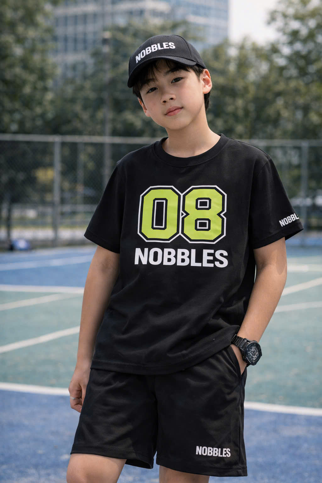 BỘ TAY NGẮN FULL BLK 08 NOBBLES