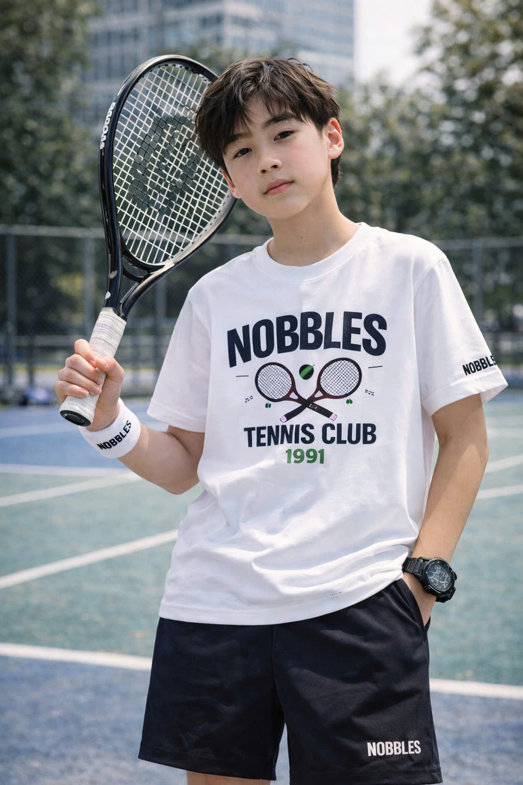 BỘ TAY NGẮN NOBBLES TENNIS CLUB 1991