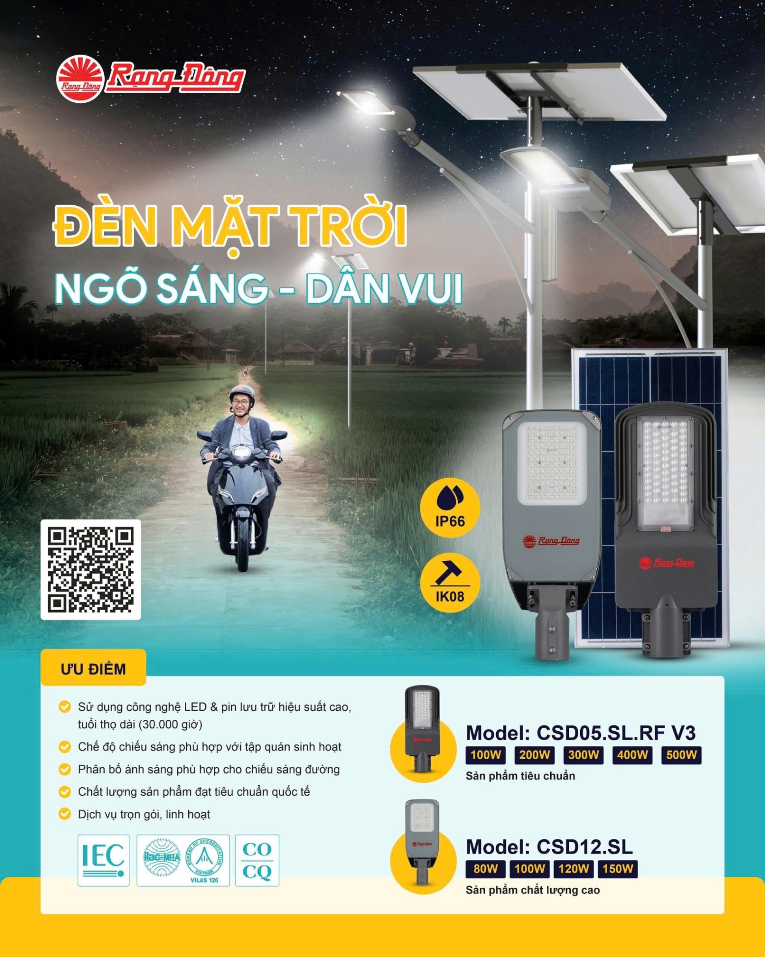 ☀ Đèn Mặt Trời – Ngõ Sáng Dân Vui ☀ Giải pháp chiếu sáng bằng năng lượng xanh cho nông thôn mới nâng cao