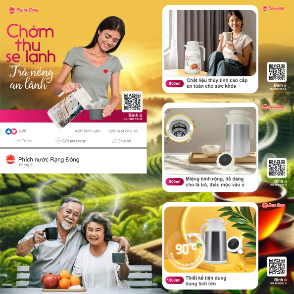 🍂 Chớm Thu Se Lạnh – Trà Nóng An Lành Cùng Bình Ủ Rạng Đông