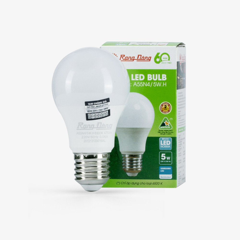 Bóng đèn LED Bulb tròn 5W  A55N4/5W.H