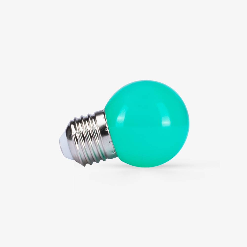 Bóng đèn LED BULB tròn 1W màu xanh lá A45G/1W