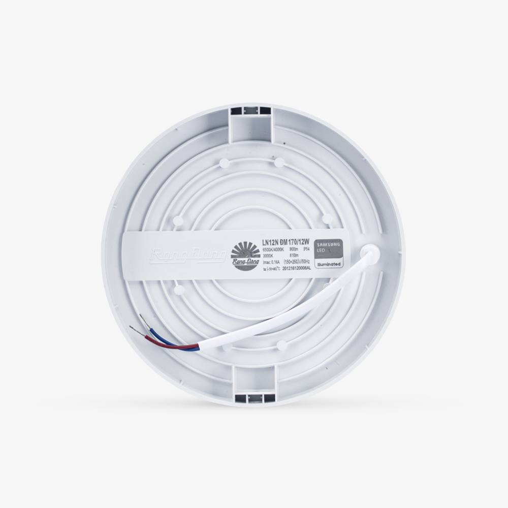 Đèn LED ốp trần tròn đổi màu đế nhựa  LN12N ĐM 170/12W