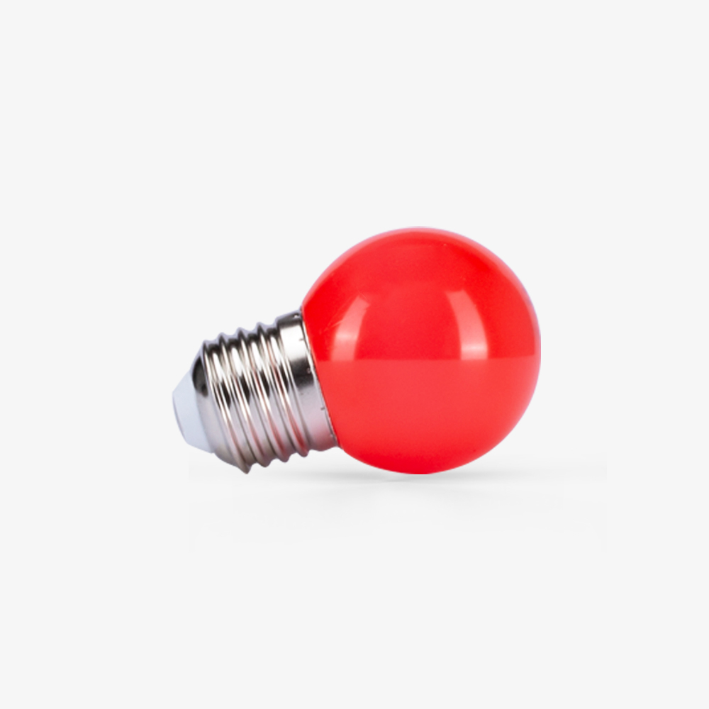 Bóng đèn LED Bulb tròn 1W màu đỏ A45R/1W