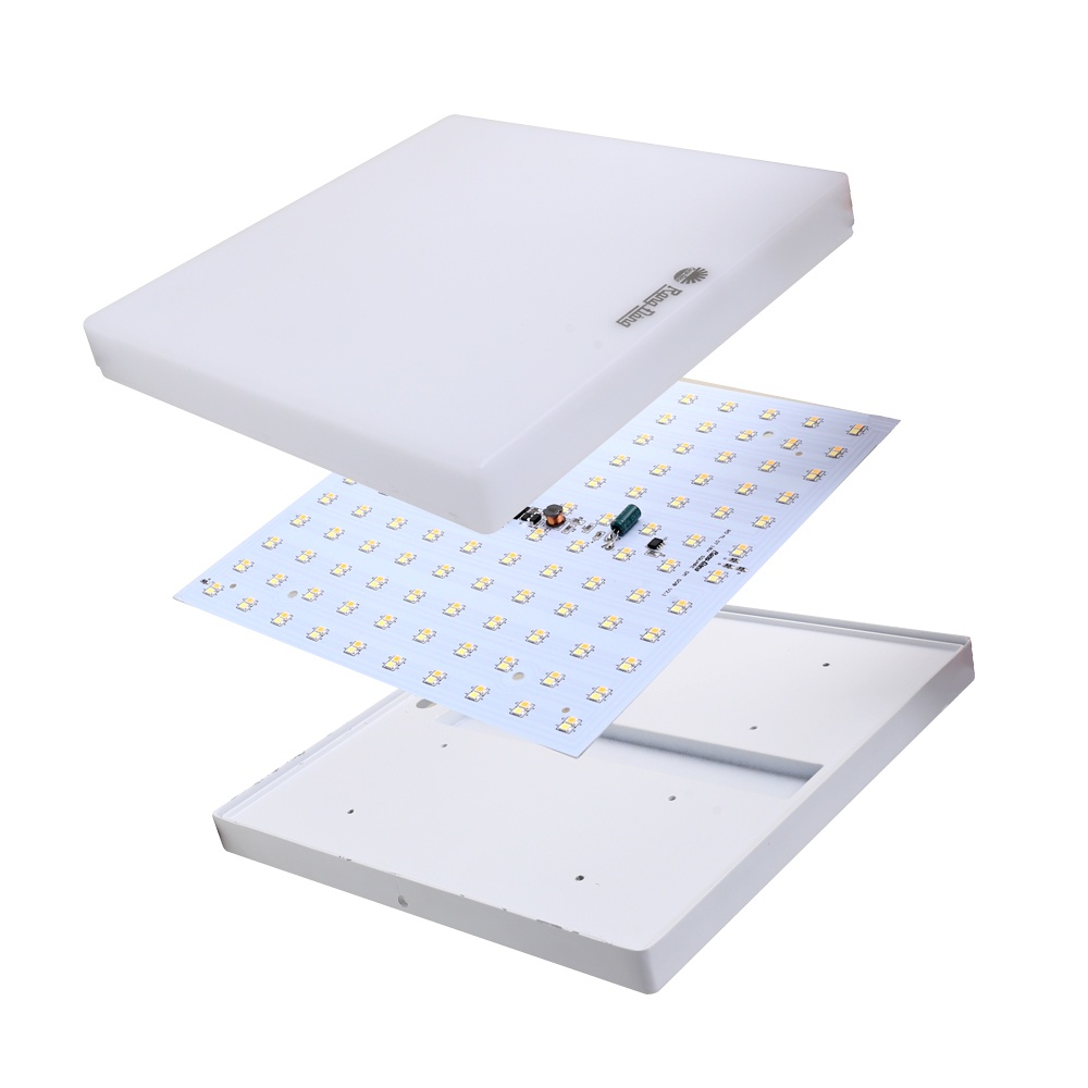 Đèn LED ốp trần vuông đổi màu đế nhựa LN12N ĐM 220x220/18W