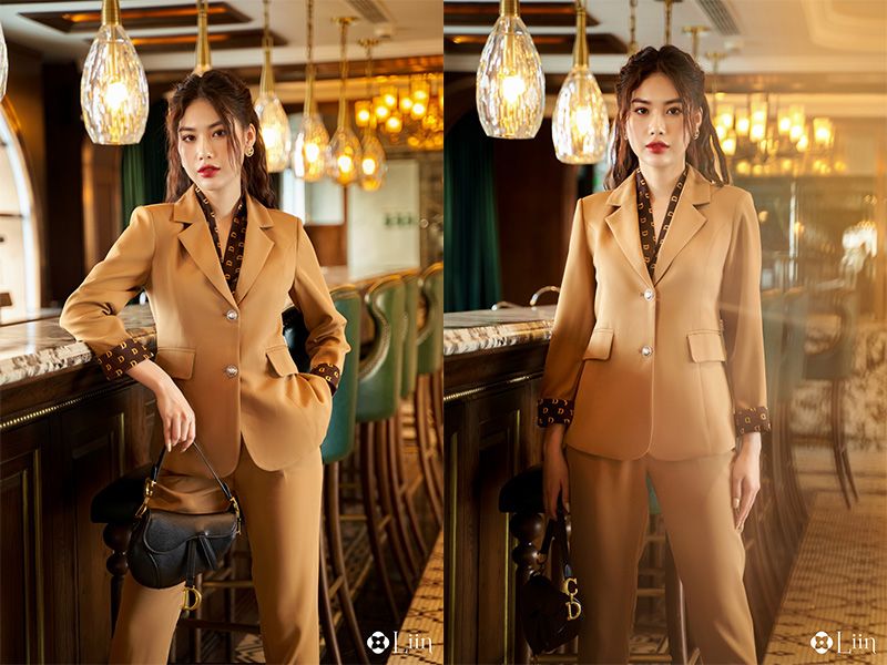 Quần tây kết hợp với áo vest