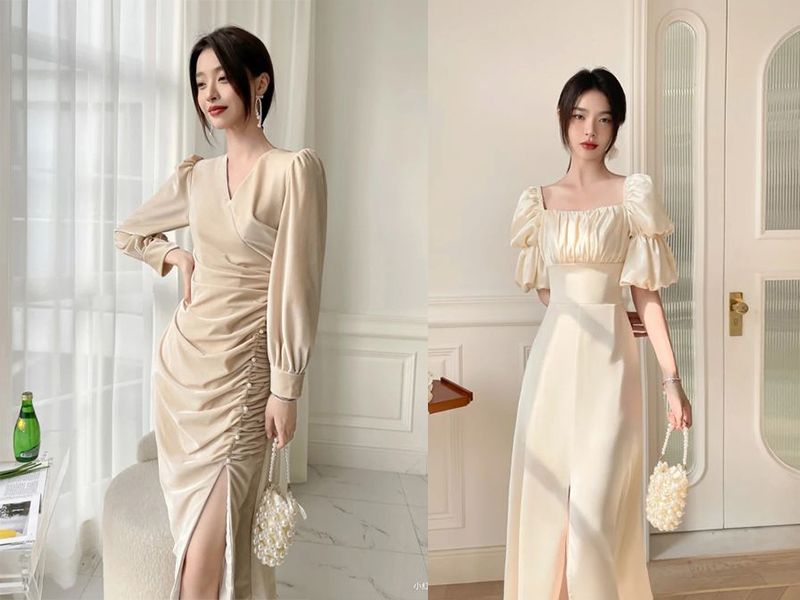 Đầm dạ hội xẻ tà thiết kế tinh tế như Hoàng Thùy Linh - D345 - AloraShop21